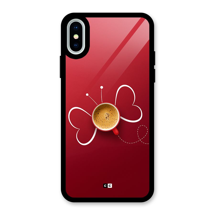 Flying Tea Glass Back Case for iPhone XS