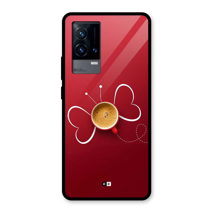 Flying Tea Glass Back Case for iQOO 9 5G