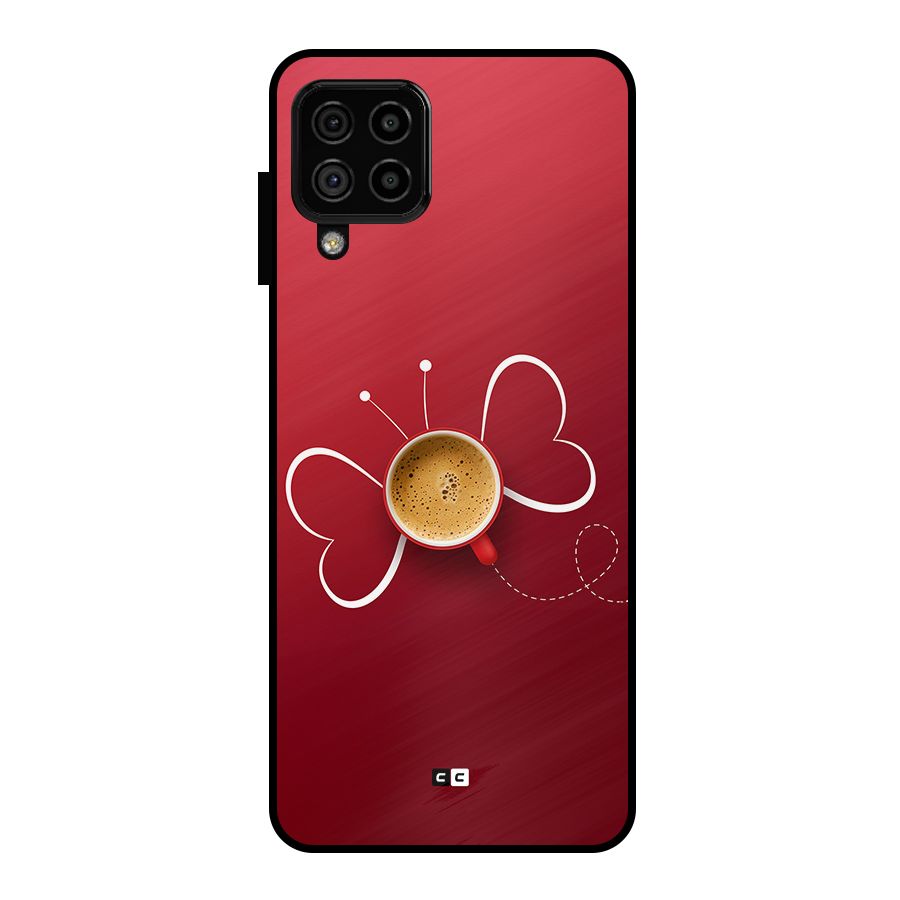 Flying Tea Metal Back Case for Galaxy A22 4G