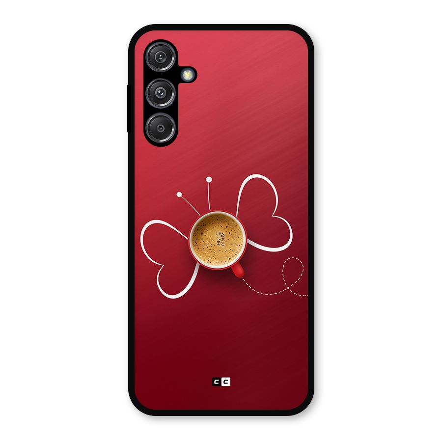 Flying Tea Metal Back Case for Galaxy M34 5G