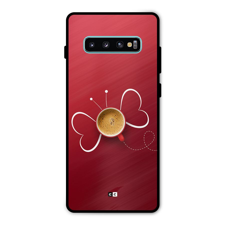 Flying Tea Metal Back Case for Galaxy S10 Plus