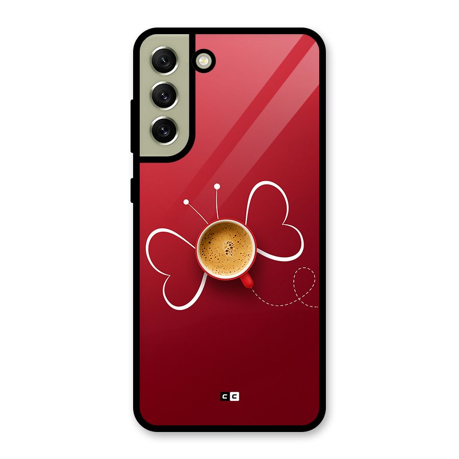 Flying Tea Metal Back Case for Galaxy S21 FE 5G (2023)