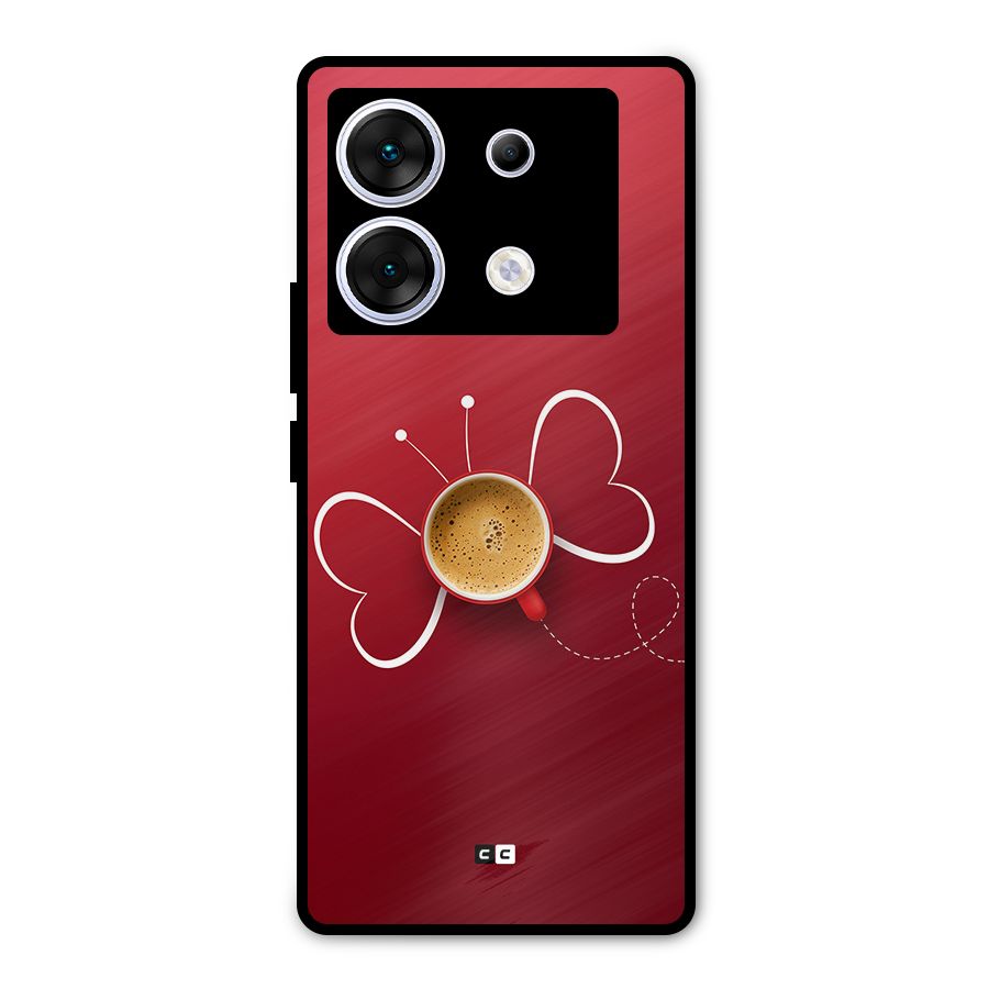 Flying Tea Metal Back Case for Infinix Zero 30 5G