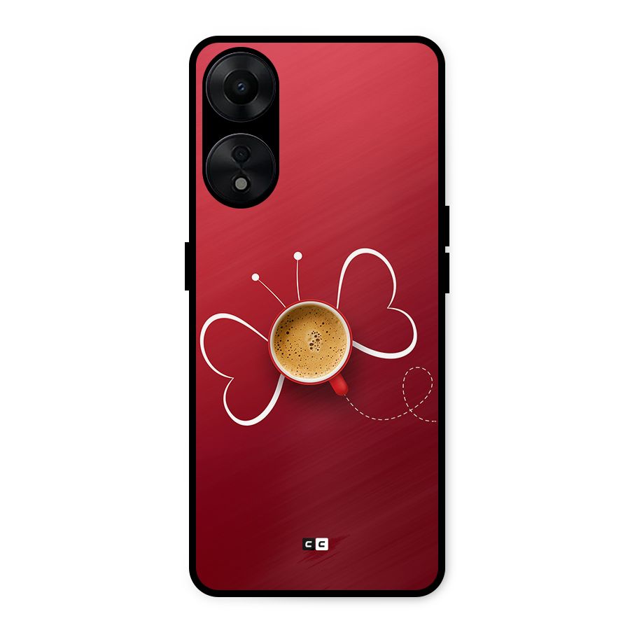 Flying Tea Metal Back Case for Oppo A78 5G