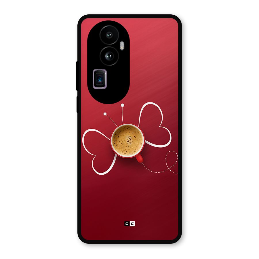 Flying Tea Metal Back Case for Oppo Reno10 Pro Plus