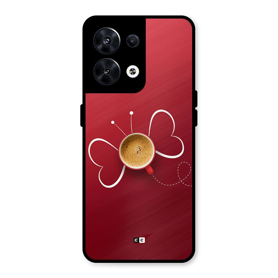 Flying Tea Metal Back Case for Oppo Reno8 5G
