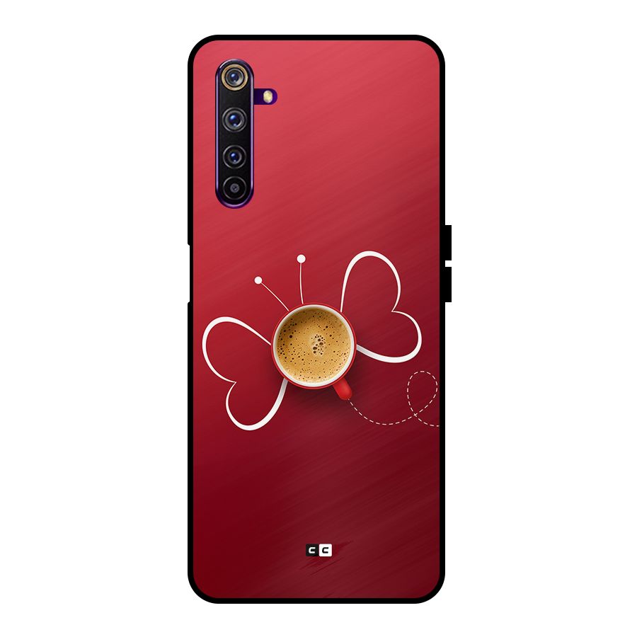 Flying Tea Metal Back Case for Realme 6 Pro