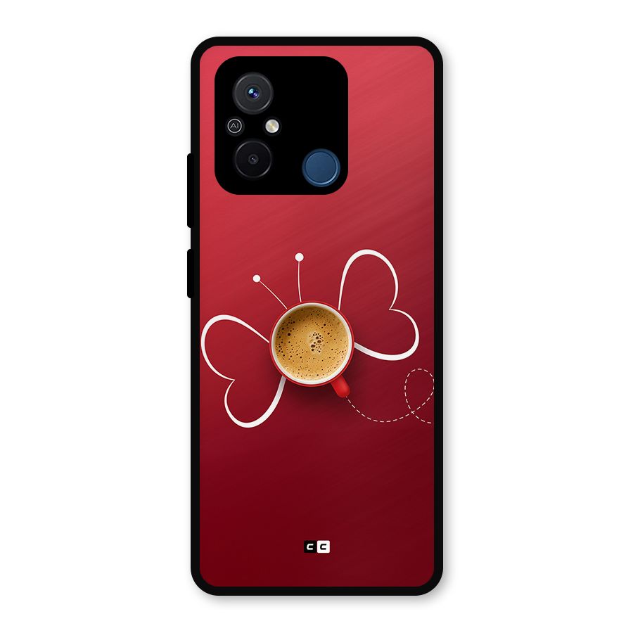 Flying Tea Metal Back Case for Redmi 12C