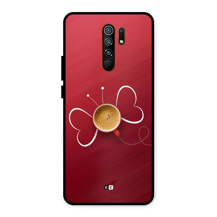 Flying Tea Metal Back Case for Redmi 9 Prime