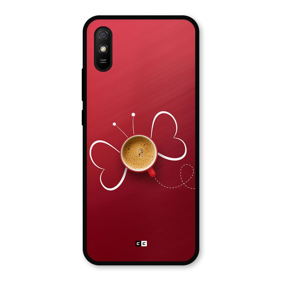 Flying Tea Metal Back Case for Redmi 9i