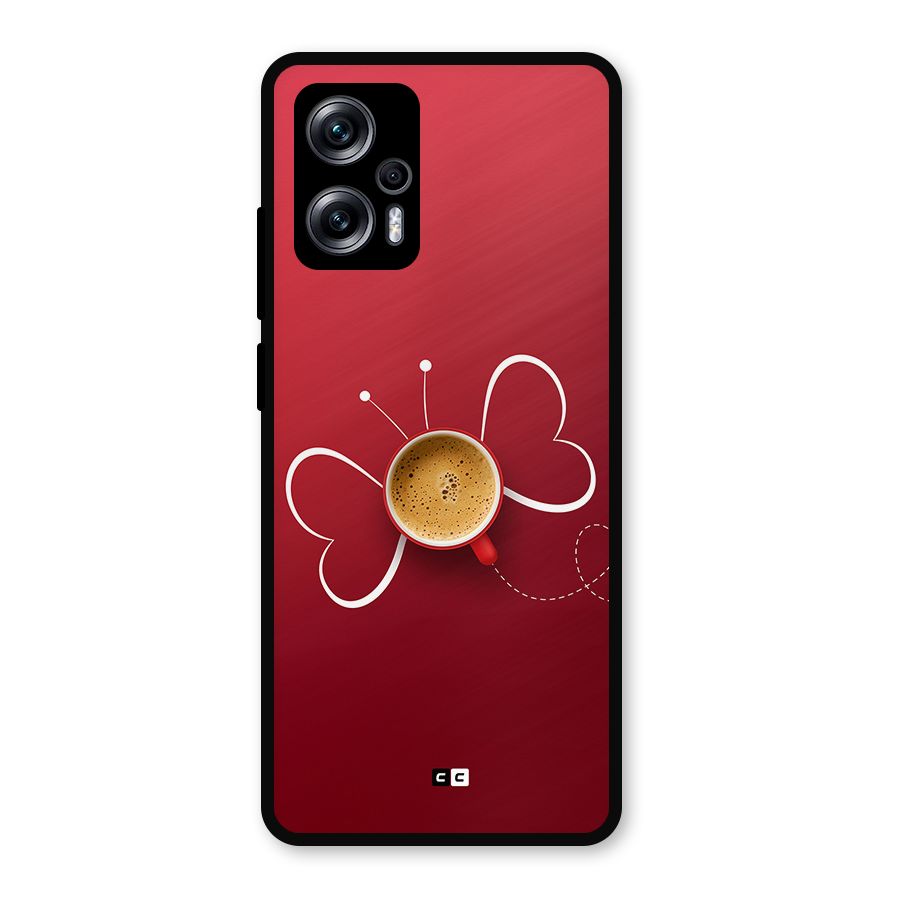 Flying Tea Metal Back Case for Redmi K50i