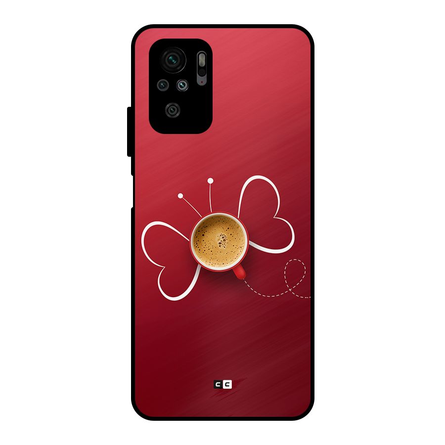 Flying Tea Metal Back Case for Redmi Note 10