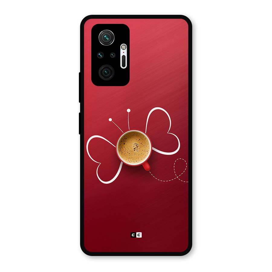 Flying Tea Metal Back Case for Redmi Note 10 Pro