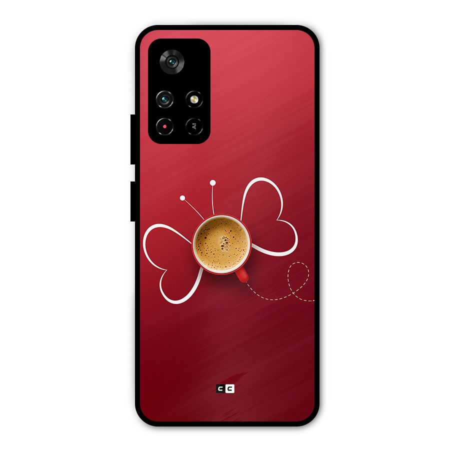 Flying Tea Metal Back Case for Redmi Note 11T 5G