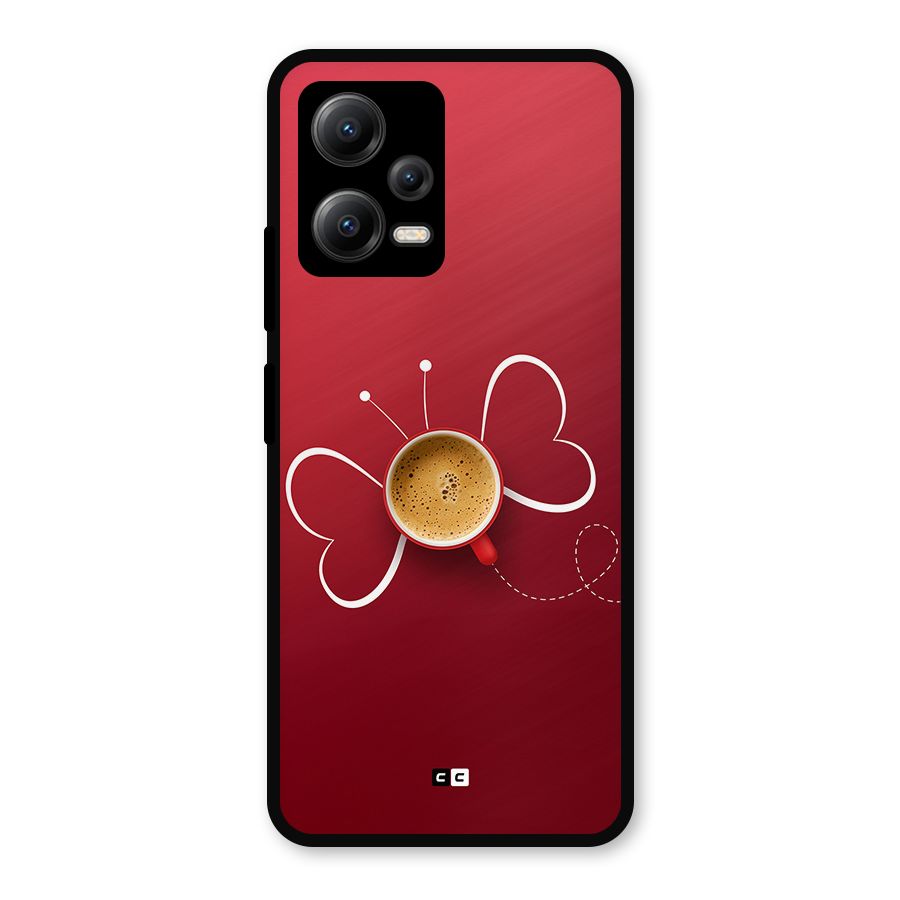 Flying Tea Metal Back Case for Redmi Note 12 5G