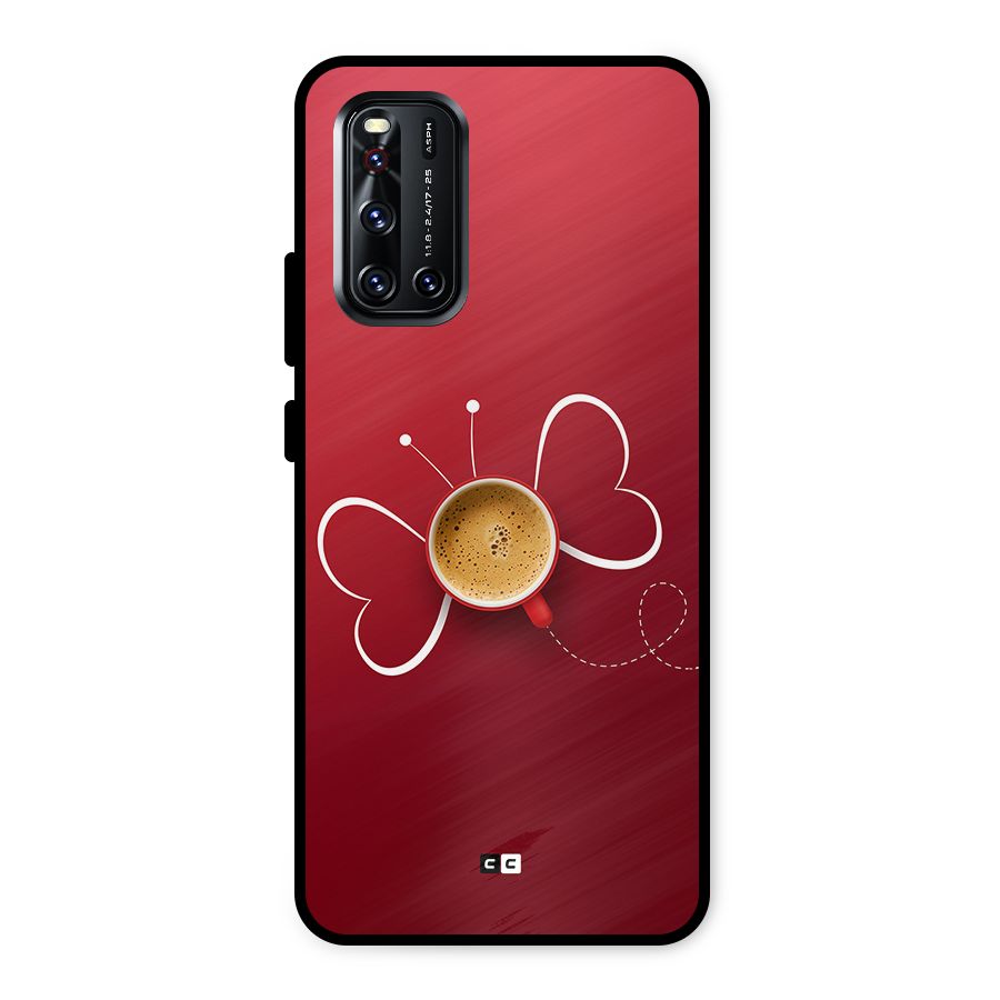 Flying Tea Metal Back Case for Vivo V19