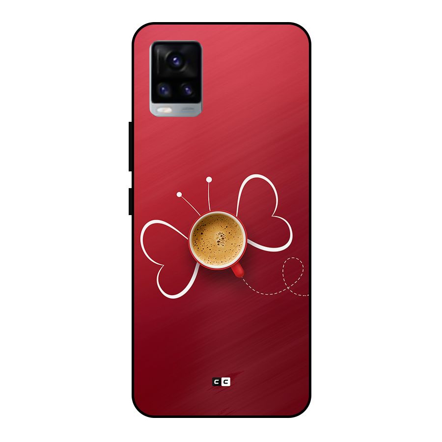 Flying Tea Metal Back Case for Vivo V20