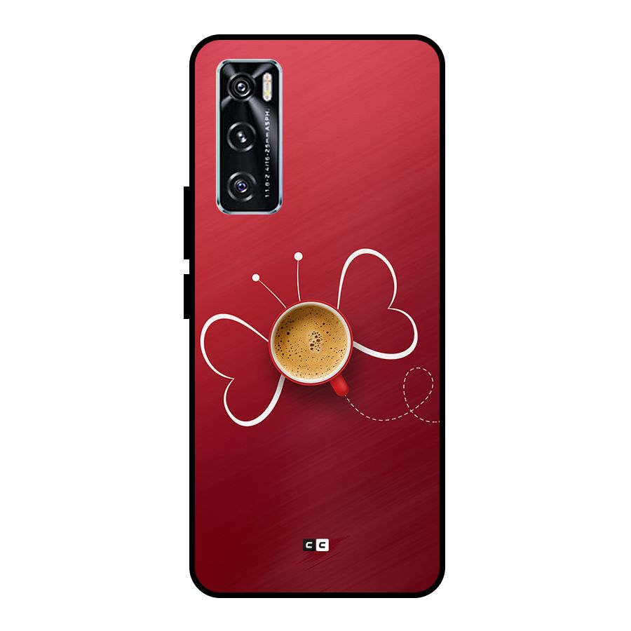 Flying Tea Metal Back Case for Vivo V20 SE