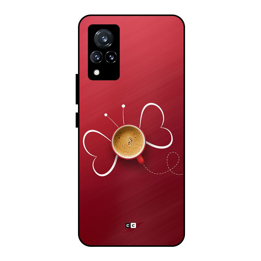 Flying Tea Metal Back Case for Vivo V21 5G