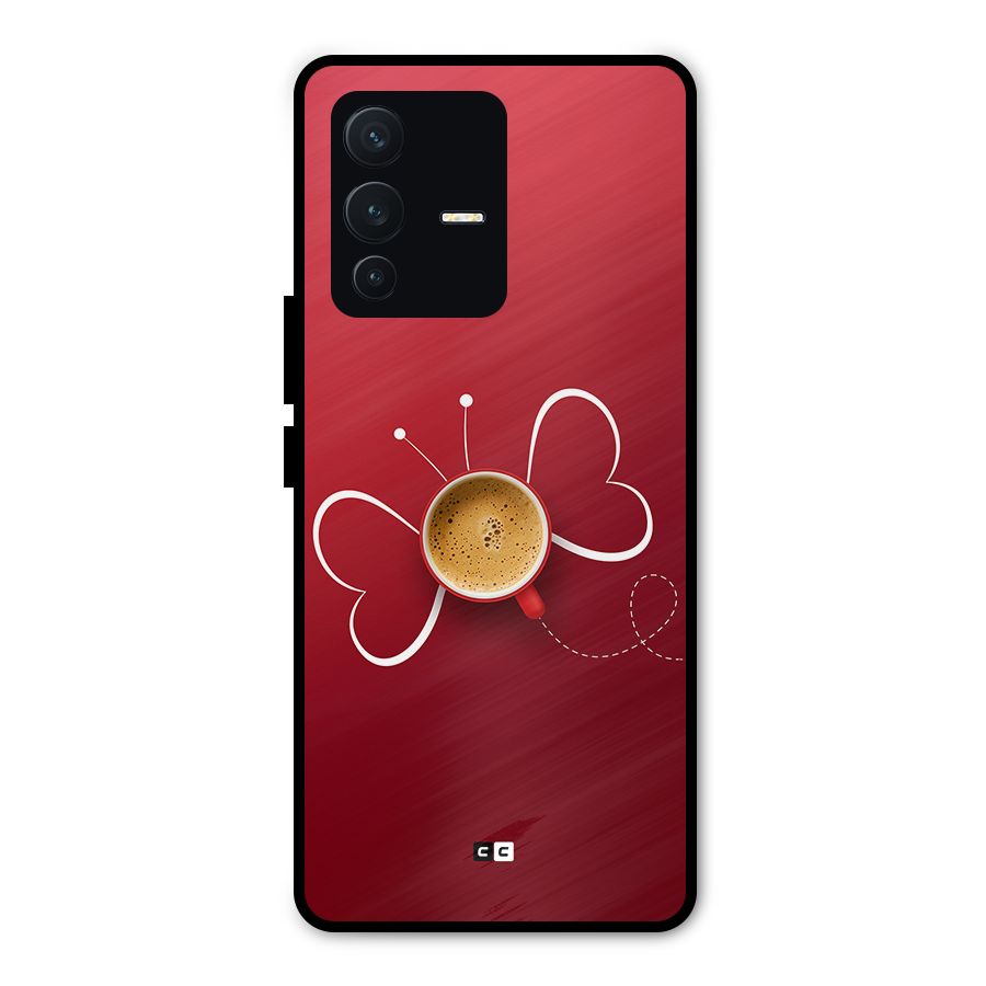 Flying Tea Metal Back Case for Vivo V23 Pro
