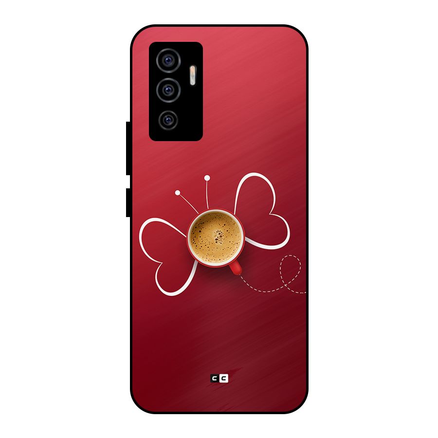 Flying Tea Metal Back Case for Vivo V23e