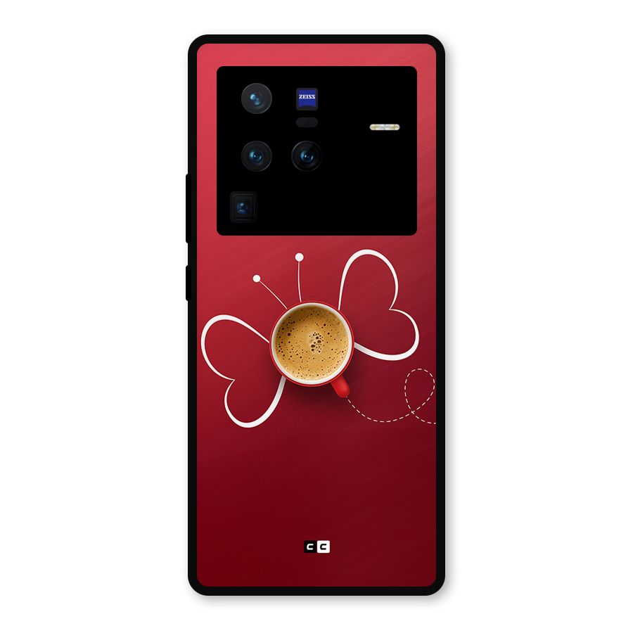 Flying Tea Metal Back Case for Vivo X80 Pro