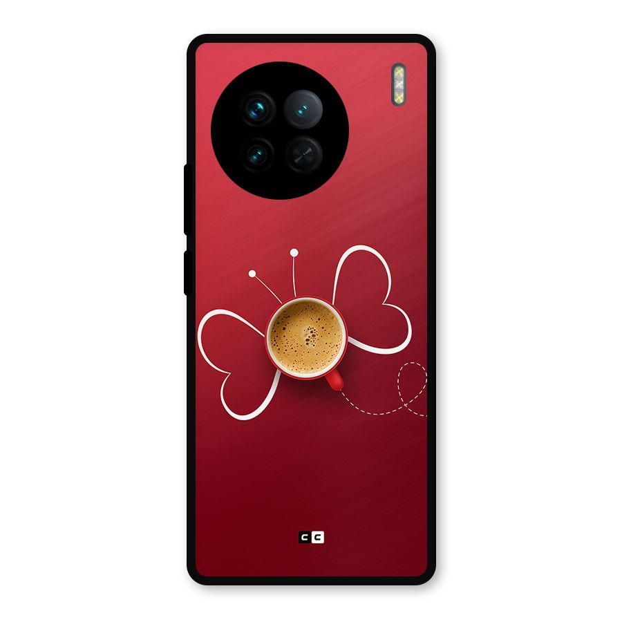 Flying Tea Metal Back Case for Vivo X90