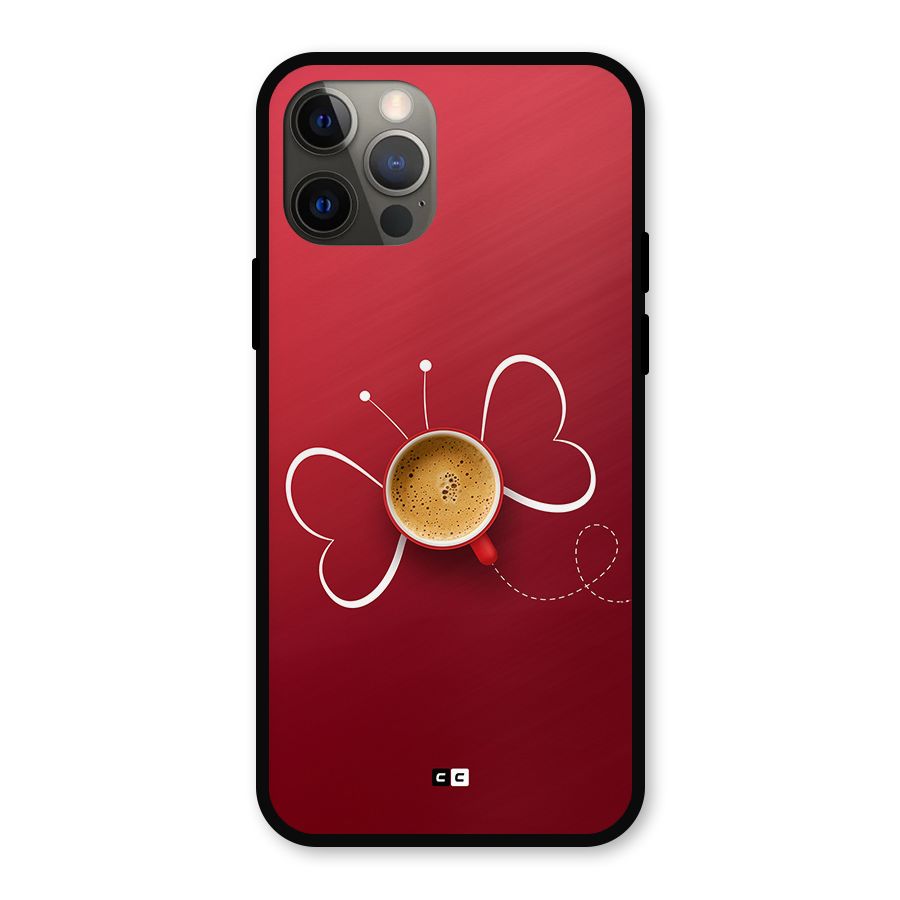 Flying Tea Metal Back Case for iPhone 12 Pro