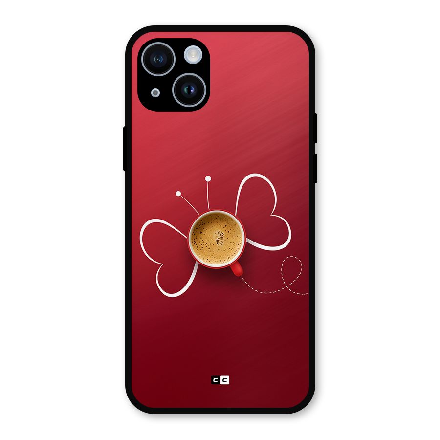 Flying Tea Metal Back Case for iPhone 14