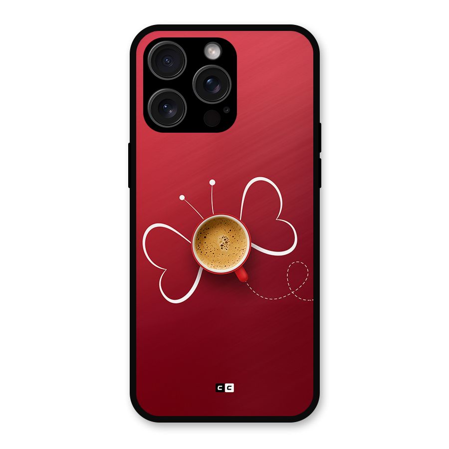 Flying Tea Metal Back Case for iPhone 15 Pro Max