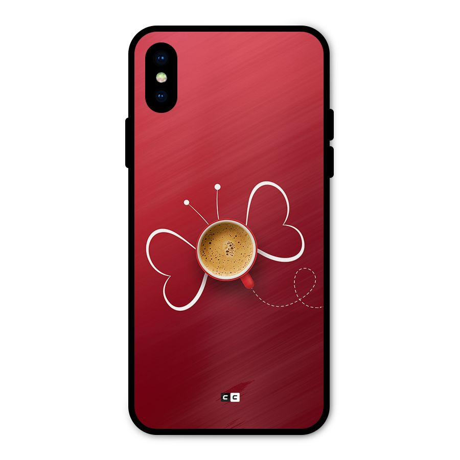 Flying Tea Metal Back Case for iPhone XS