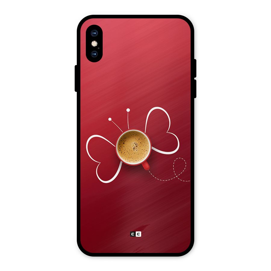 Flying Tea Metal Back Case for iPhone XS Max