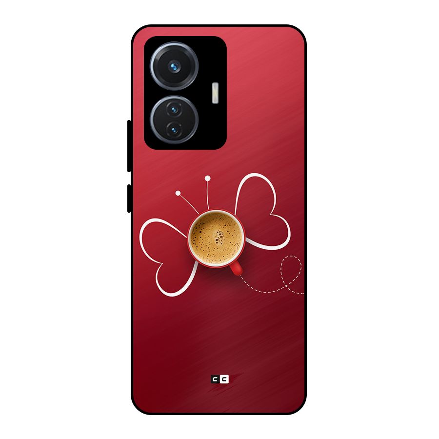 Flying Tea Metal Back Case for iQOO Z6 44W