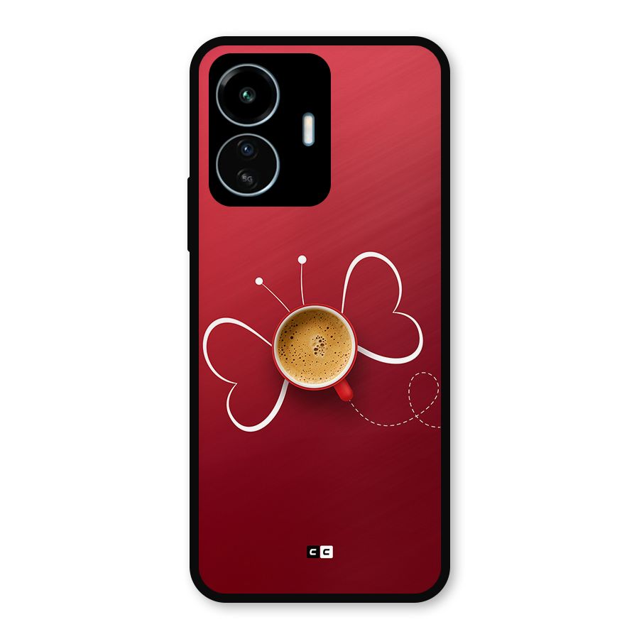 Flying Tea Metal Back Case for vivo iQOO Z6 Lite 5G