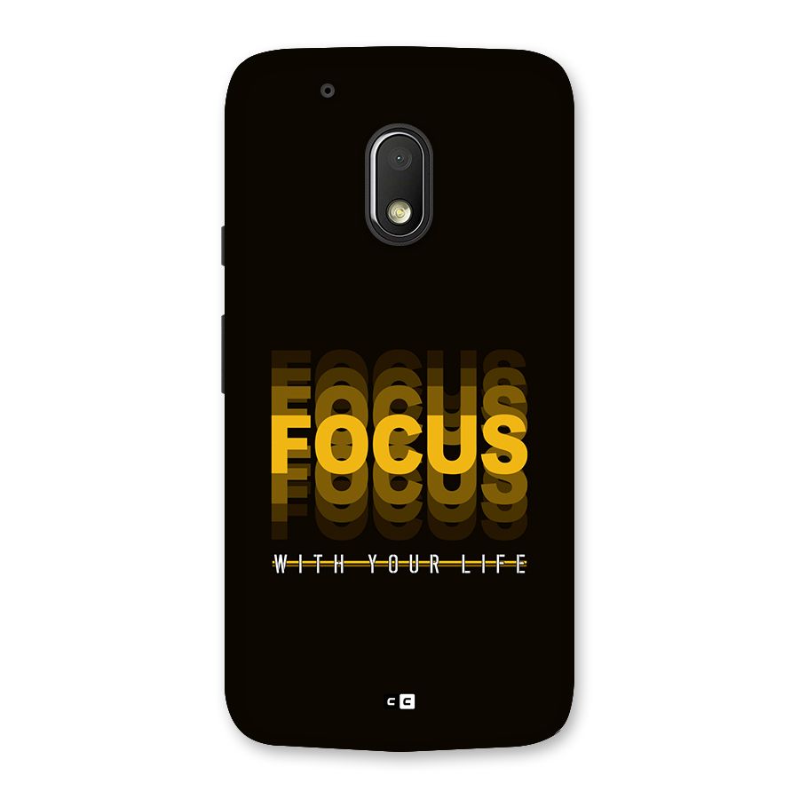 Focus Life Back Case for Moto G4 Play