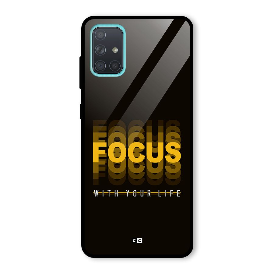 Focus Life Glass Back Case for Galaxy A71