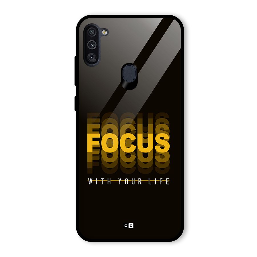 Focus Life Glass Back Case for Galaxy M11
