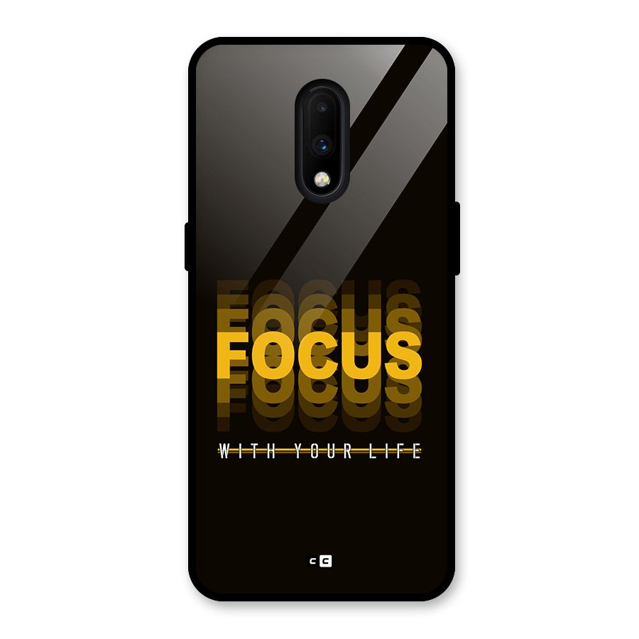Focus Life Glass Back Case for OnePlus 7
