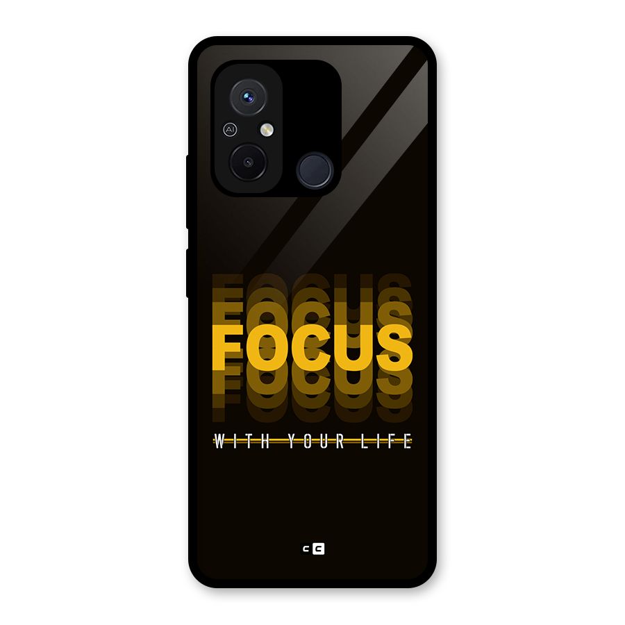 Focus Life Glass Back Case for Redmi 12C
