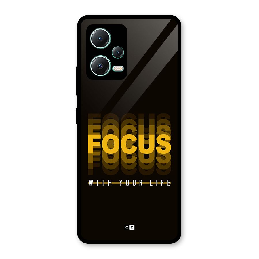 Focus Life Glass Back Case for Redmi Note 12 5G