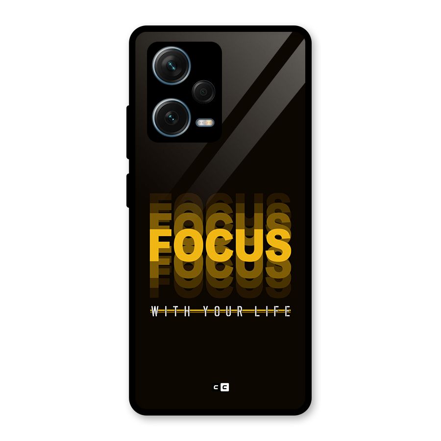 Focus Life Glass Back Case for Redmi Note 12 Pro Plus 5G