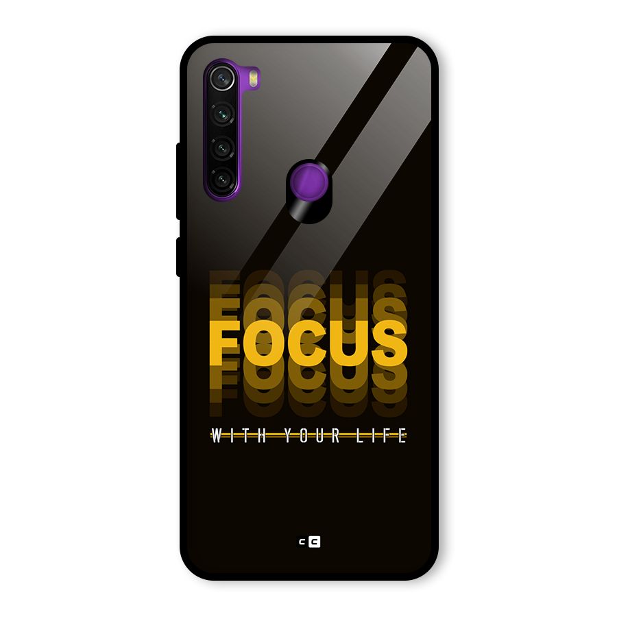 Focus Life Glass Back Case for Redmi Note 8