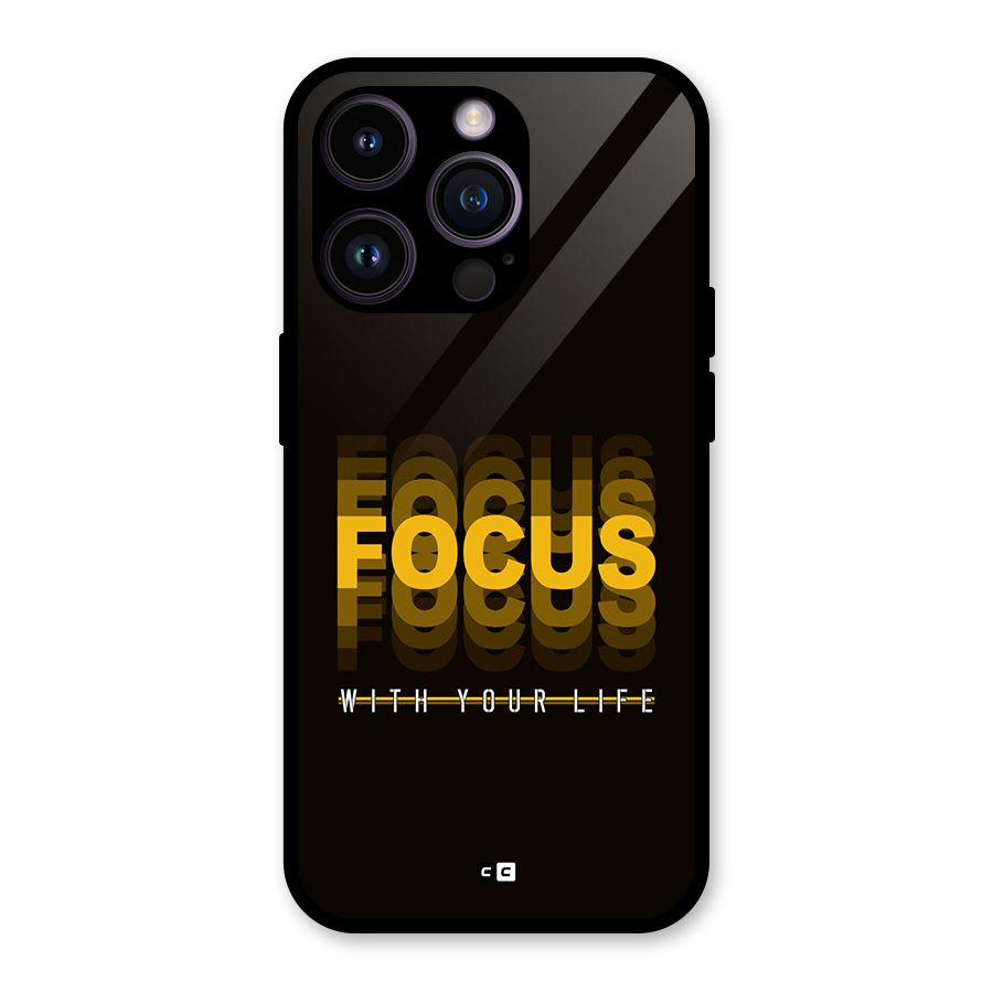 Focus Life Glass Back Case for iPhone 14 Pro