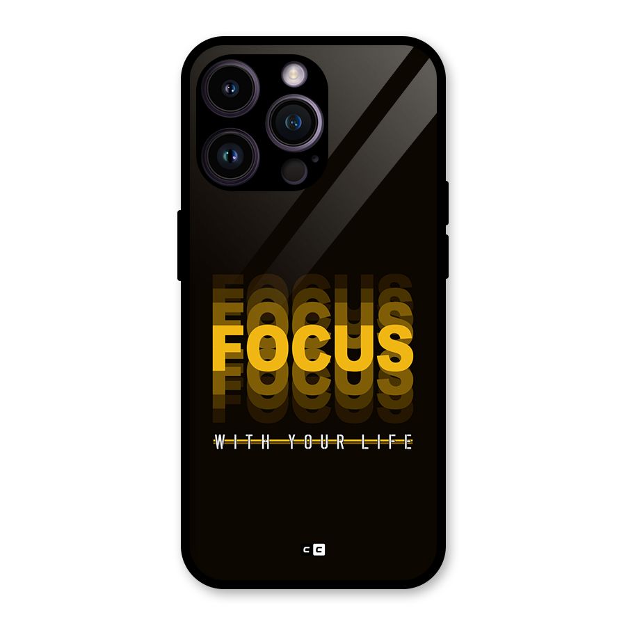 Focus Life Glass Back Case for iPhone 14 Pro Max