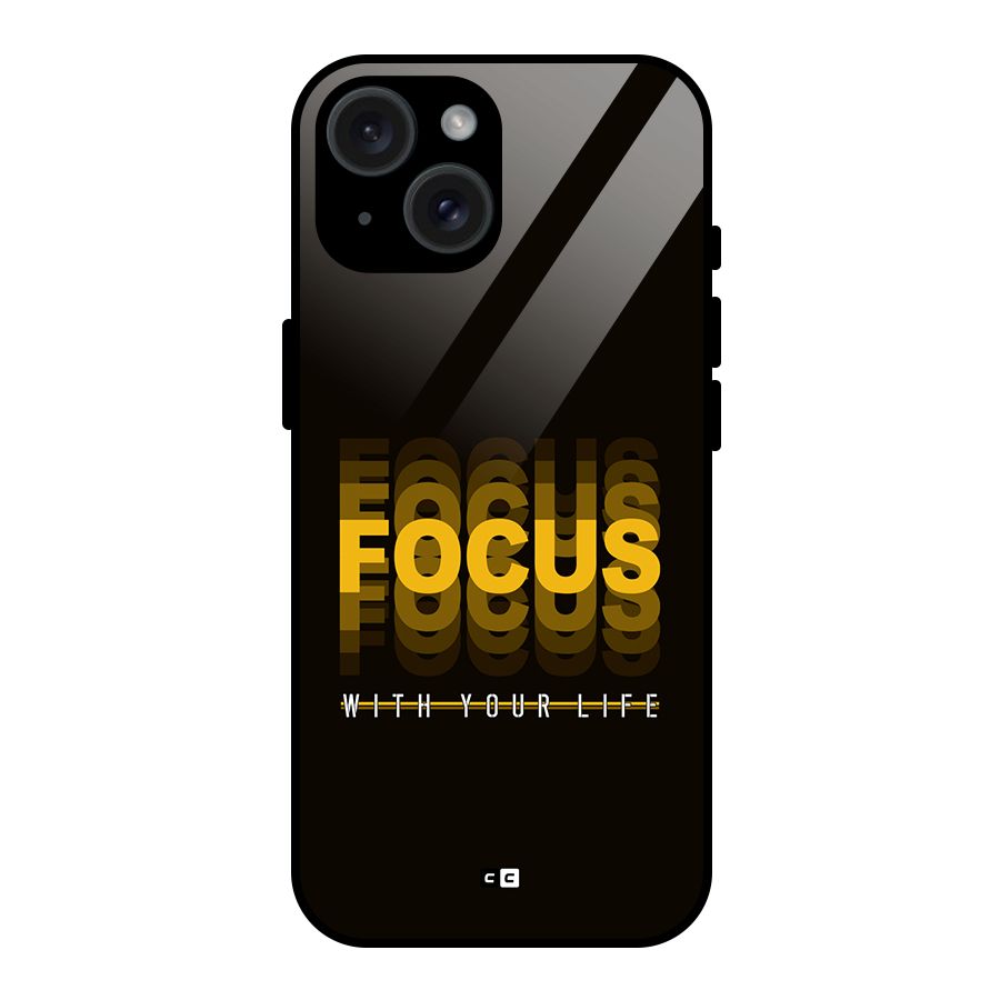 Focus Life Glass Back Case for iPhone 15