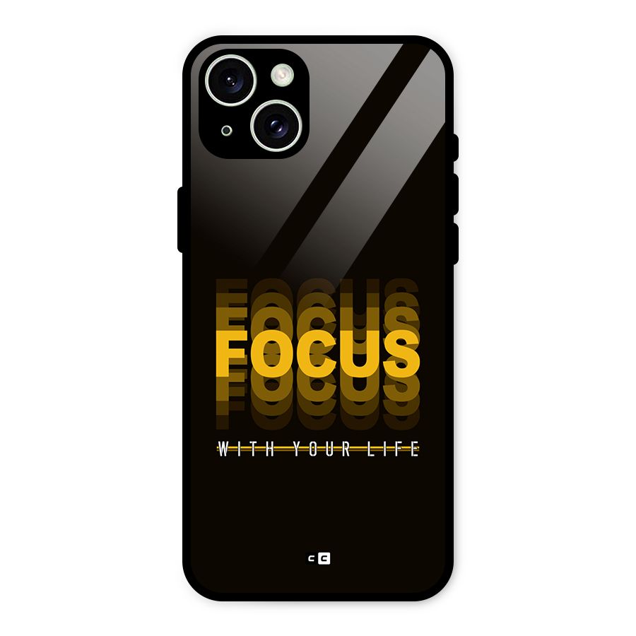 Focus Life Glass Back Case for iPhone 15 Plus
