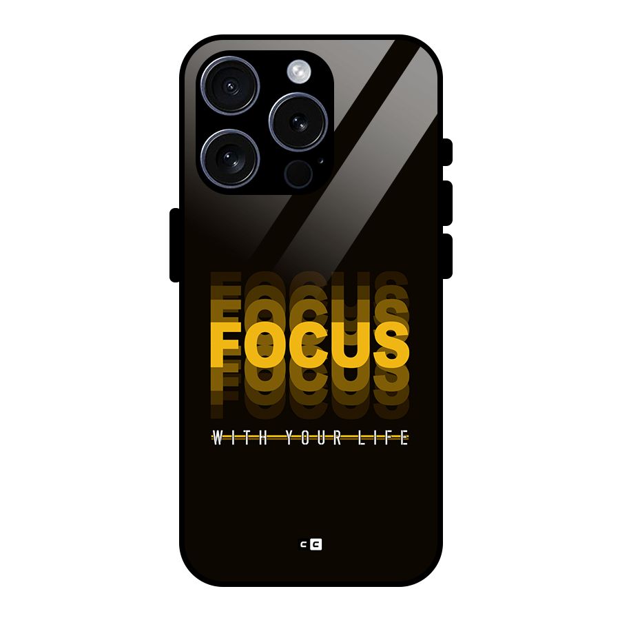 Focus Life Glass Back Case for iPhone 15 Pro