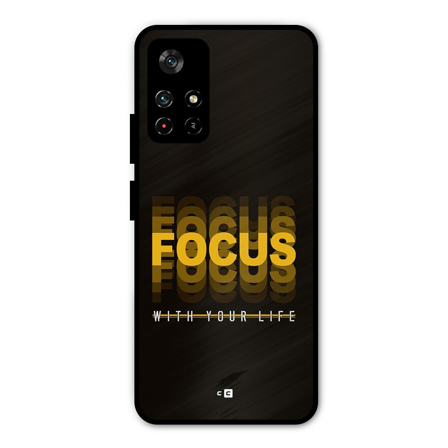 Focus Life Metal Back Case for Redmi Note 11T 5G