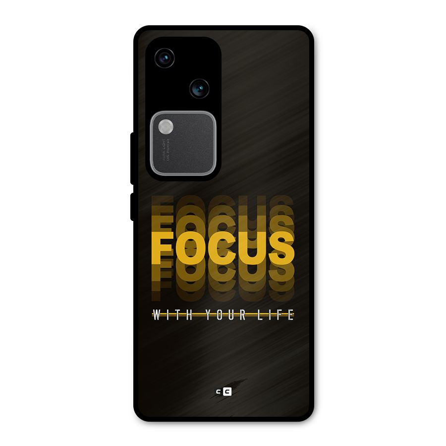 Focus Life Metal Back Case for Vivo V30 Pro