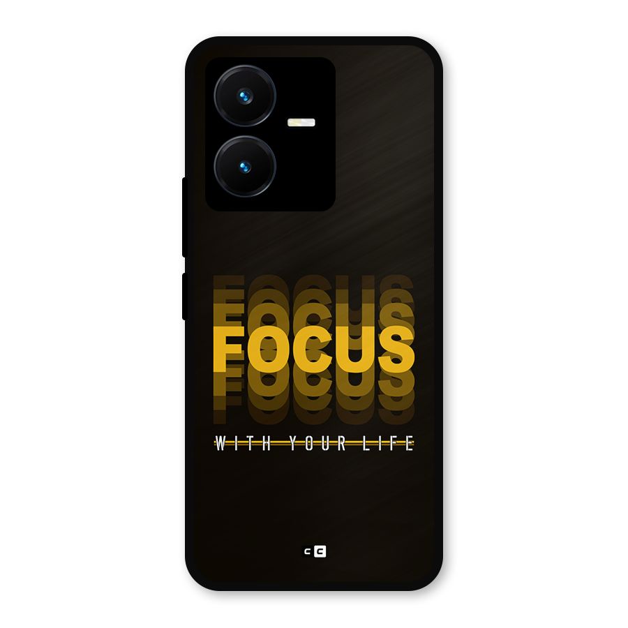 Focus Life Metal Back Case for Vivo Y22s